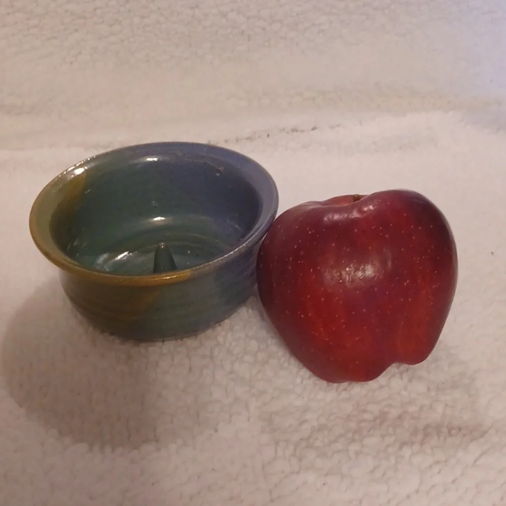 Pottery baking dish handmade apple baker